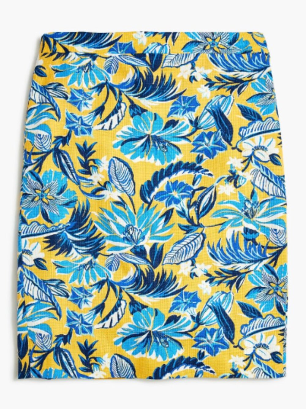 J.Crew Factory Printed Basketweave Pencil Skirt, Cotton - Womens 8